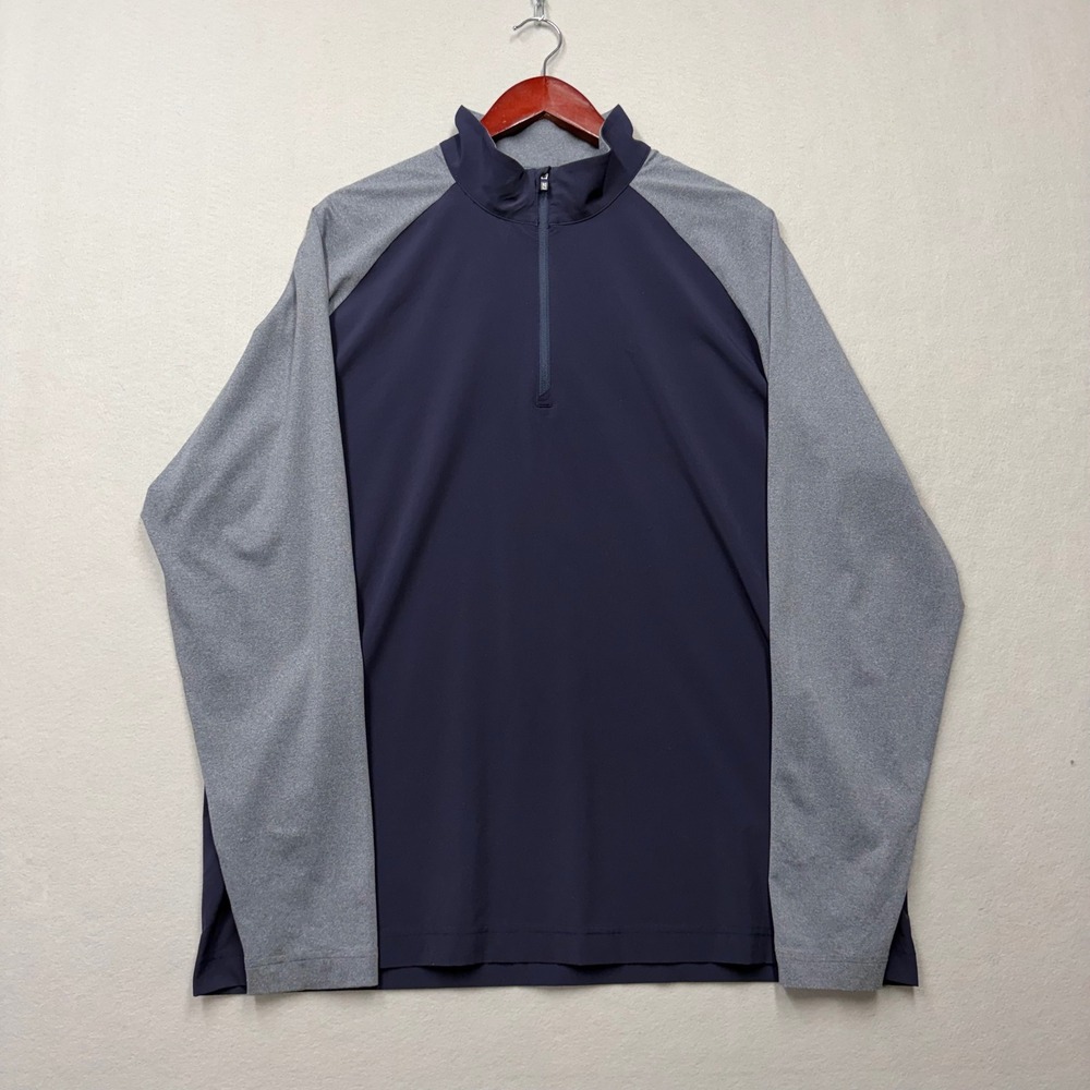 Cutter & Buck Pullover Mens XL Blue MCC00006 Quarter Zip Performance Stretch